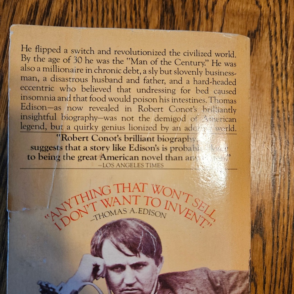 A Streak of Luck Thomas Alva Edison Biography Robert Conot Paperback 1979 - Picture 3 of 3
